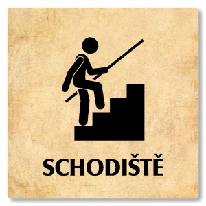 Schodiště, 80x80mm, pergamen, Nevada